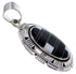 Mother Of Pearl Black Jade Inlay Sterling Silver Pendant RS42816